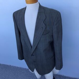 Giorgio Armani Mani Pure Virgin Wool Blazer Made in Italy Black and White Macy’s